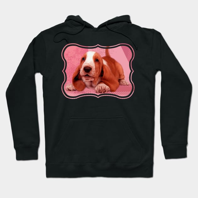 Basset Hound Puppy Hoodie by Nartissima